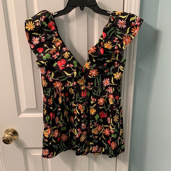 KATE SPADE Rooftop Garden Floral Ruffle Top - Picture 6 of 8